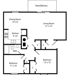 Two Bedroom - 926 Square Feet